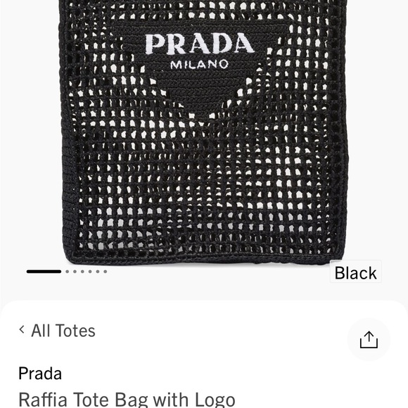 Prada Black Raffia Tote Bag - Picture 13 of 13